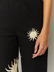  Sun Print High Rise Straight Leg Pants