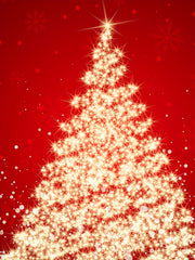 Girls Golden Christmas Tree Long Sleeve Dress 3D Print Spring Fall Christmas