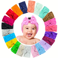 8pcs Baby Soft Bow Headband for Holiday Party Gift