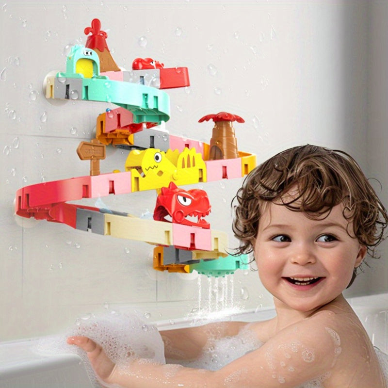 Dinosaur Track Slide & Building Block Wall Bath