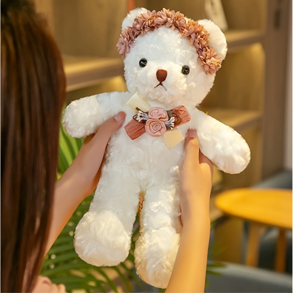 Brown Teddy Bear Plush Toy 11.8 Inches Huge Head Safety Birthday Gift