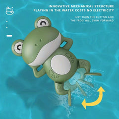 Baby Splashing Frog Toy Wind up Small Frog Swimming Bath Toy Gift
