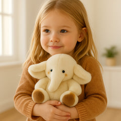 Cream Elephant Plush Toy - Perfect Holiday Gift for Kids