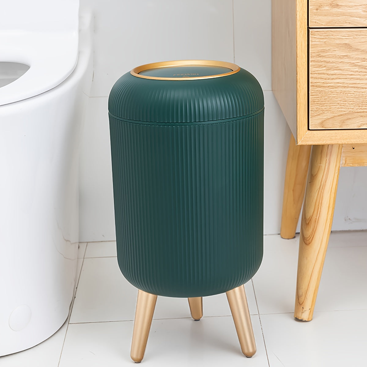9.5L Odor-proof Trash Bin with Lid, Minimalist Design