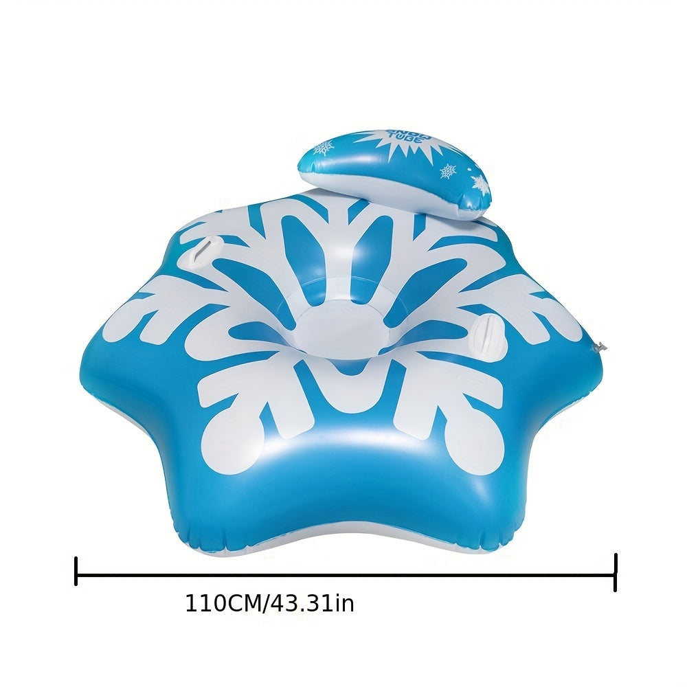 Winter PVC Inflatable Skiing Ring Outdoor Snow Skiing Tube