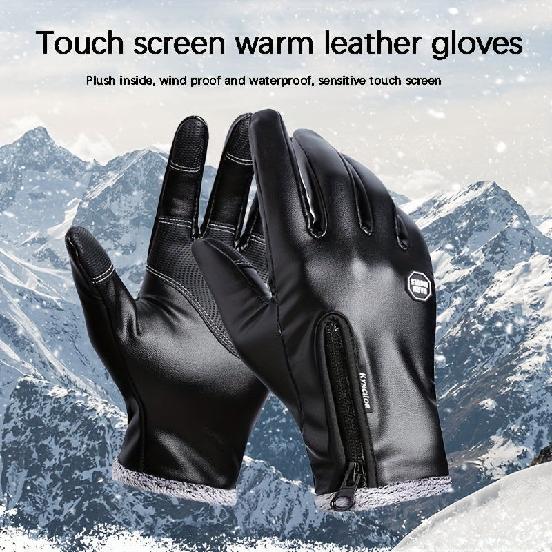 Winter Cycling Gloves Full Finger Waterproof Windproof Antiskid Touch Screen