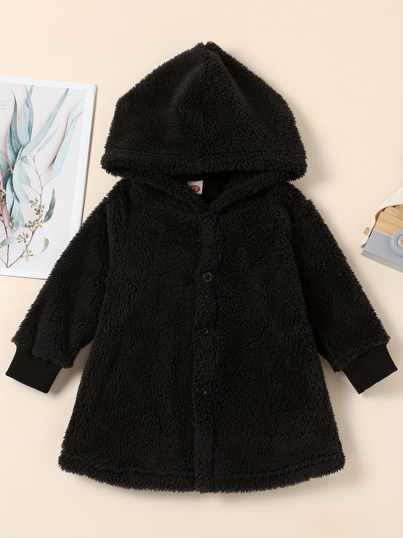 Baby Girls Fleece Hoodie Coat Long Sleeve Warm Jacket