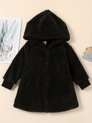 Baby Girls Fleece Hoodie Coat Long Sleeve Warm Jacket