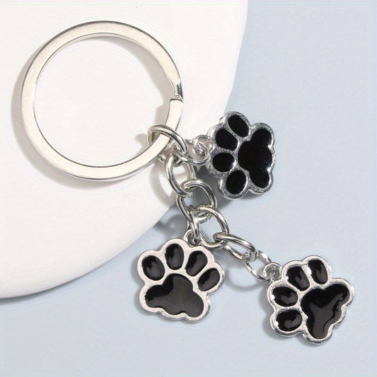 Cartoon Pet Paw Keychain Key Ring Purse Bag Backpack Car Key Charm Earbud Case