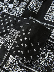 Boys Flower Pattern Shirt Short Sleeves Button Casual Spring Summer Kids Clothes