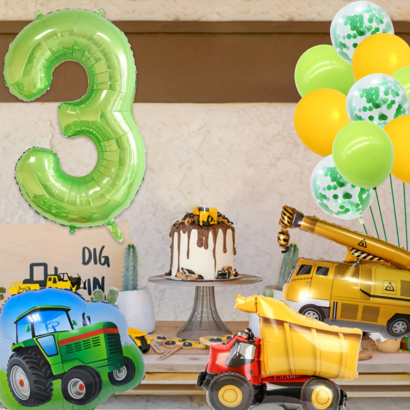 18pcs Tractor Birthday Party Supplies Construction Birthday Decorations