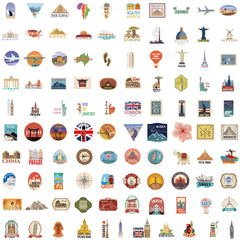 100pcs Waterproof Vinyl Stickers for Car Motorcycle Laptop