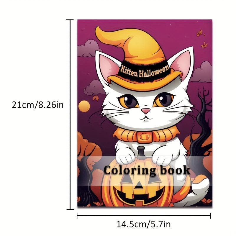 Halloween Cats Coloring Book for Kids