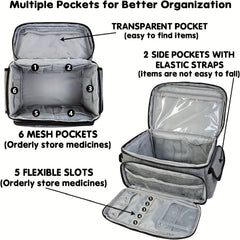Portable First Aid Tools Storage Bag Organizer for Home Office Car Travel
