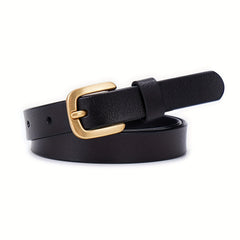 Vintage Cowhide Leather Belt Casual Thin Waist Belt Jeans Pants Accessories