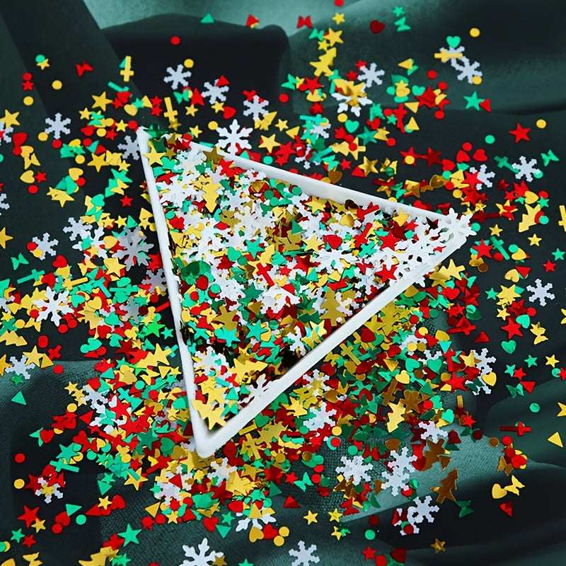 Festive Snowflake Sequin Sprinkles Mix