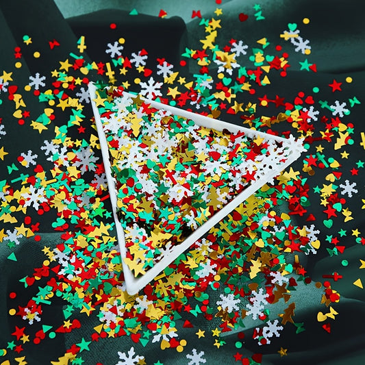 Festive Snowflake Sequin Sprinkles Mix