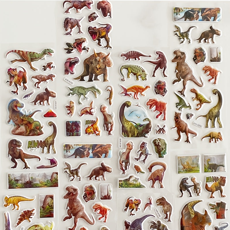 8pcs 3D Dinosaur Bubble Stickers T-Rex Animal Party Home Decoration