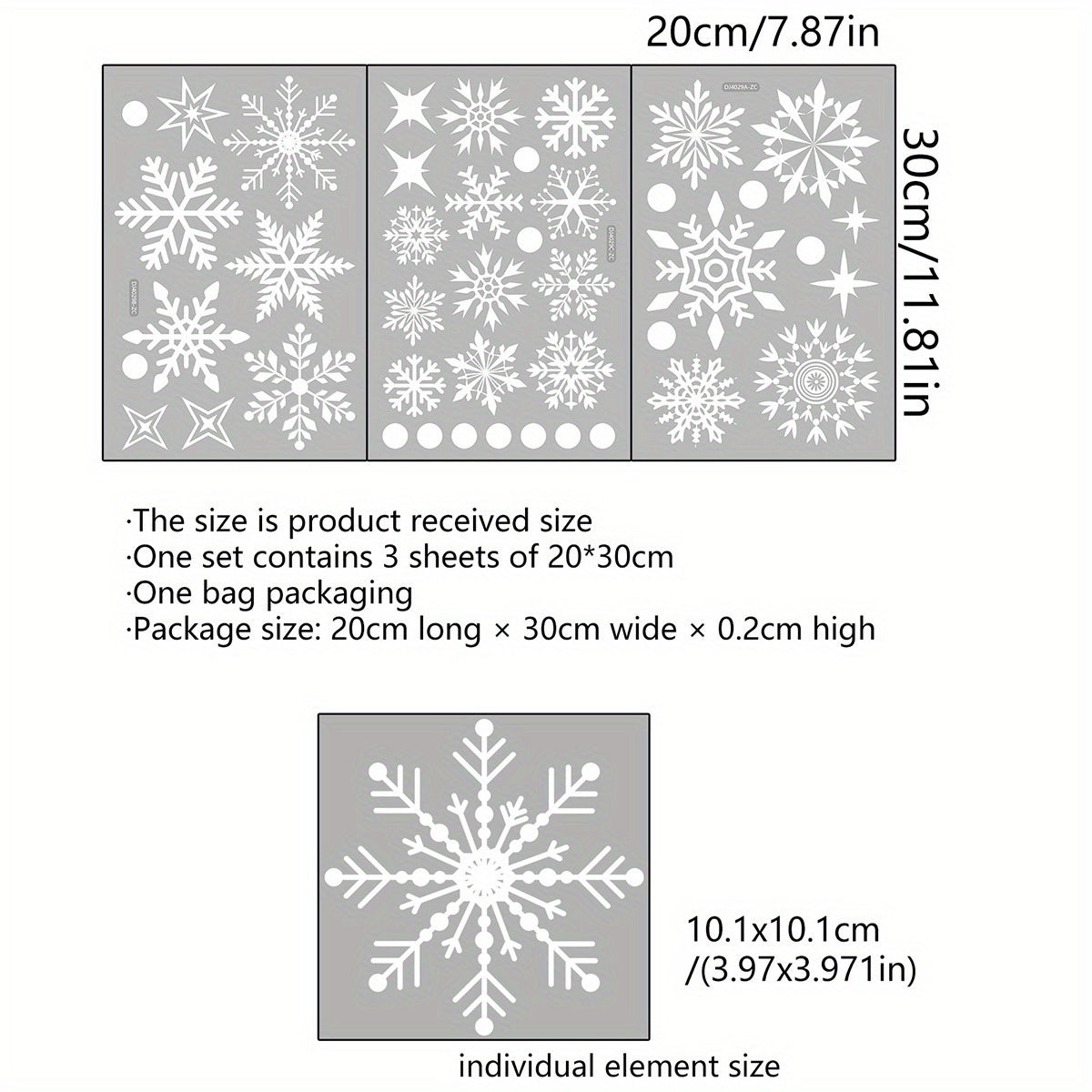 Christmas Window Stickers Snowflake Glass Sticker