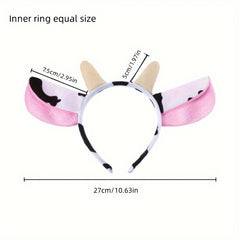 1pc Horn Ear Headband for Birthday Parties Halloween Cow Costume