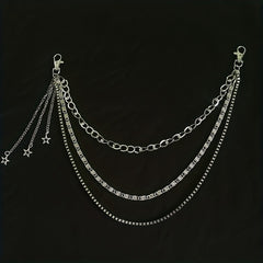 Pentagram Pendant Tassel Chain Punk Pant Chain