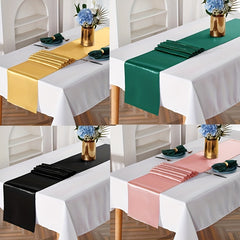 Satin Table Runner 30x274cm Long for Wedding Banquets - Rose Golden