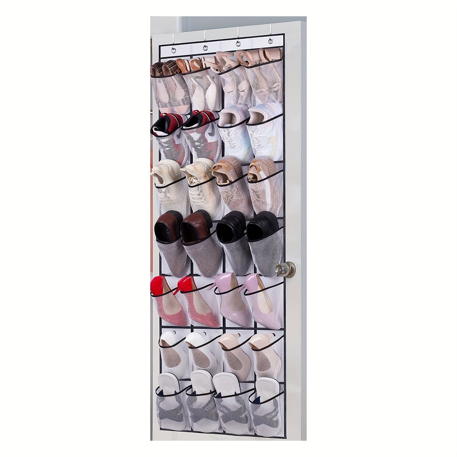 24 Pockets Over The Door Hanging Shoe Organizer 56 01cm X 22 0cm