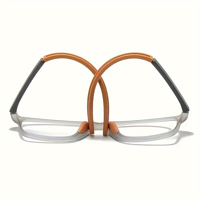 Stylish Silicone Anti Slip Reading Glasses with PU Leather Covers