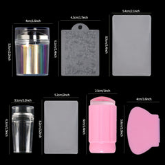 French Tip Nail Art Kit with Stamper & Scraper