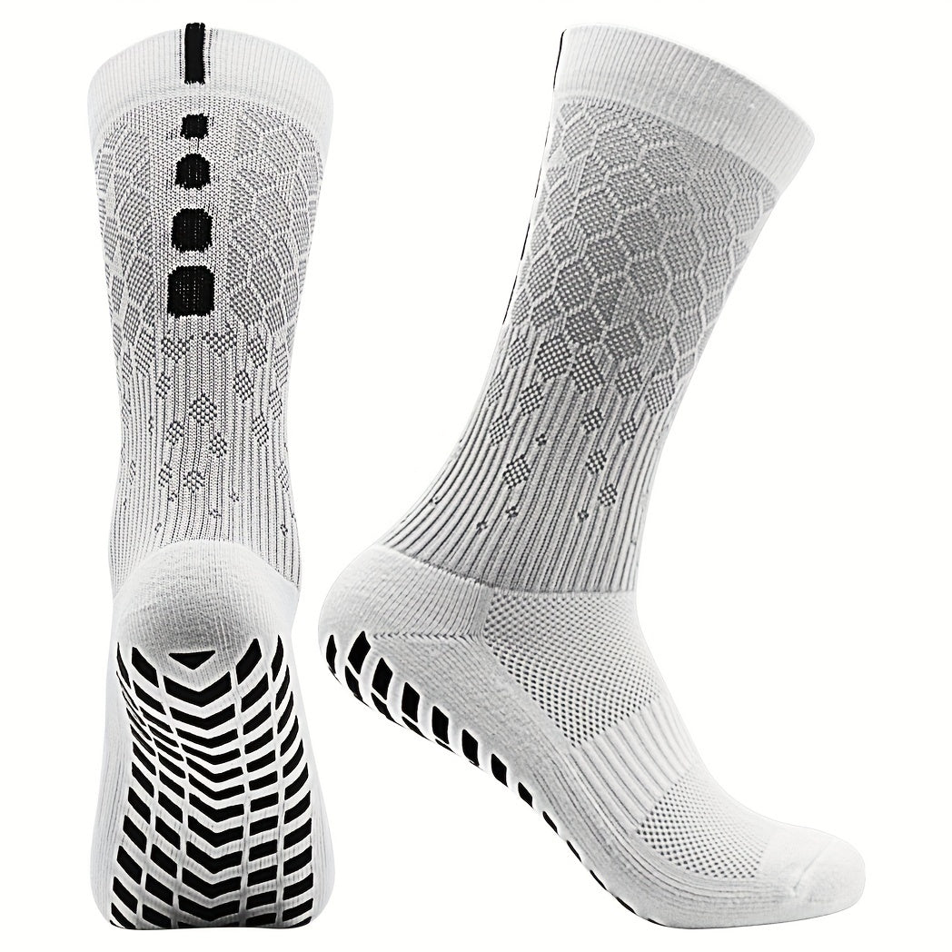 Men's Creative Pattern Mid Crew Sport Socks - Sweat Absorbing Nylon Blend