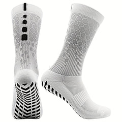 Men's Creative Pattern Mid Crew Sport Socks - Sweat Absorbing Nylon Blend
