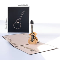 3D Guitar Pop Up Card for Anniversaries & Birthdays