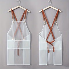 TPU Transparent Apron with Pockets & Stain Resistant Halter Apron