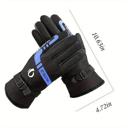 Winter Warm Velvet Gloves Cycling Cold Windproof Touch Screen Sports Gloves