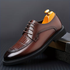 Men's Lace-Up Derby Shoes for Office Business Formal Events