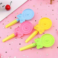 12pcs Lollipop Windmill Whistle Toy for Parties