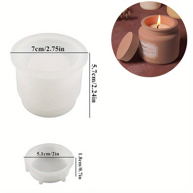 Candle Jar With Lid Silicone Molds for Candle Holder