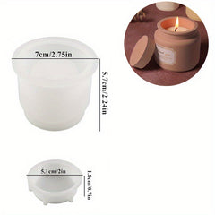 Candle Jar With Lid Silicone Molds for Candle Holder