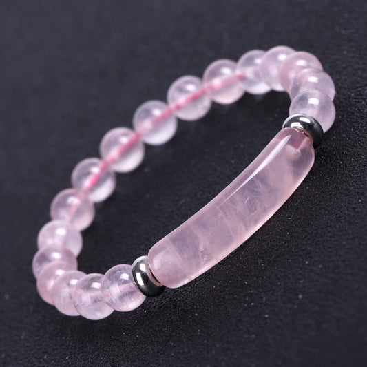 Healing Tiger Stone Rough Bracelet Chakra Crystal Heart Charm Jewelry