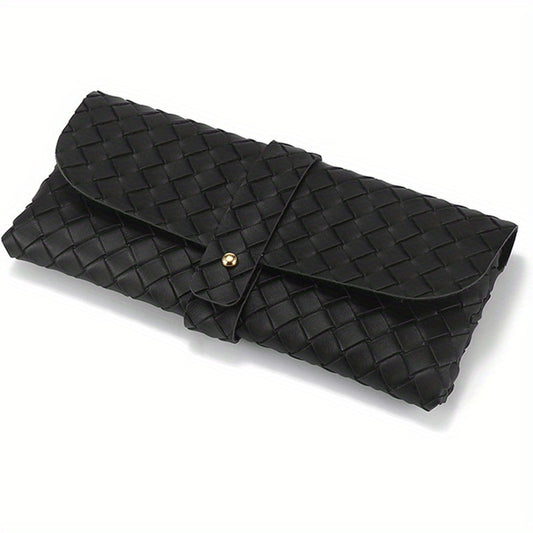 Soft Glasses Case Portable Ladies Glasses Box Eyewear Woven Pattern