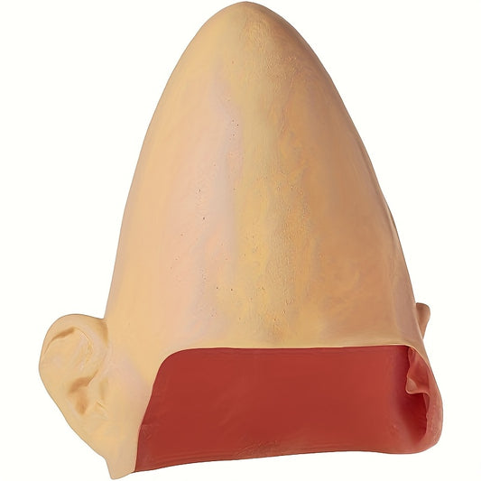Realistic Conehead Alien Skull Prop Beige to Reddish Brown Gradient