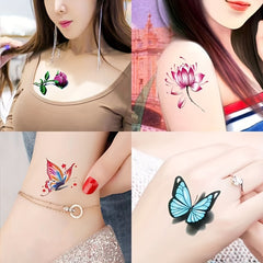 30 Sheets Waterproof 3D Butterfly Temporary Tattoo Stickers for Women and Men