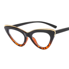 Cat's Eye Frame Glasses Thin Temple Frame Colorful Decorative Glasses