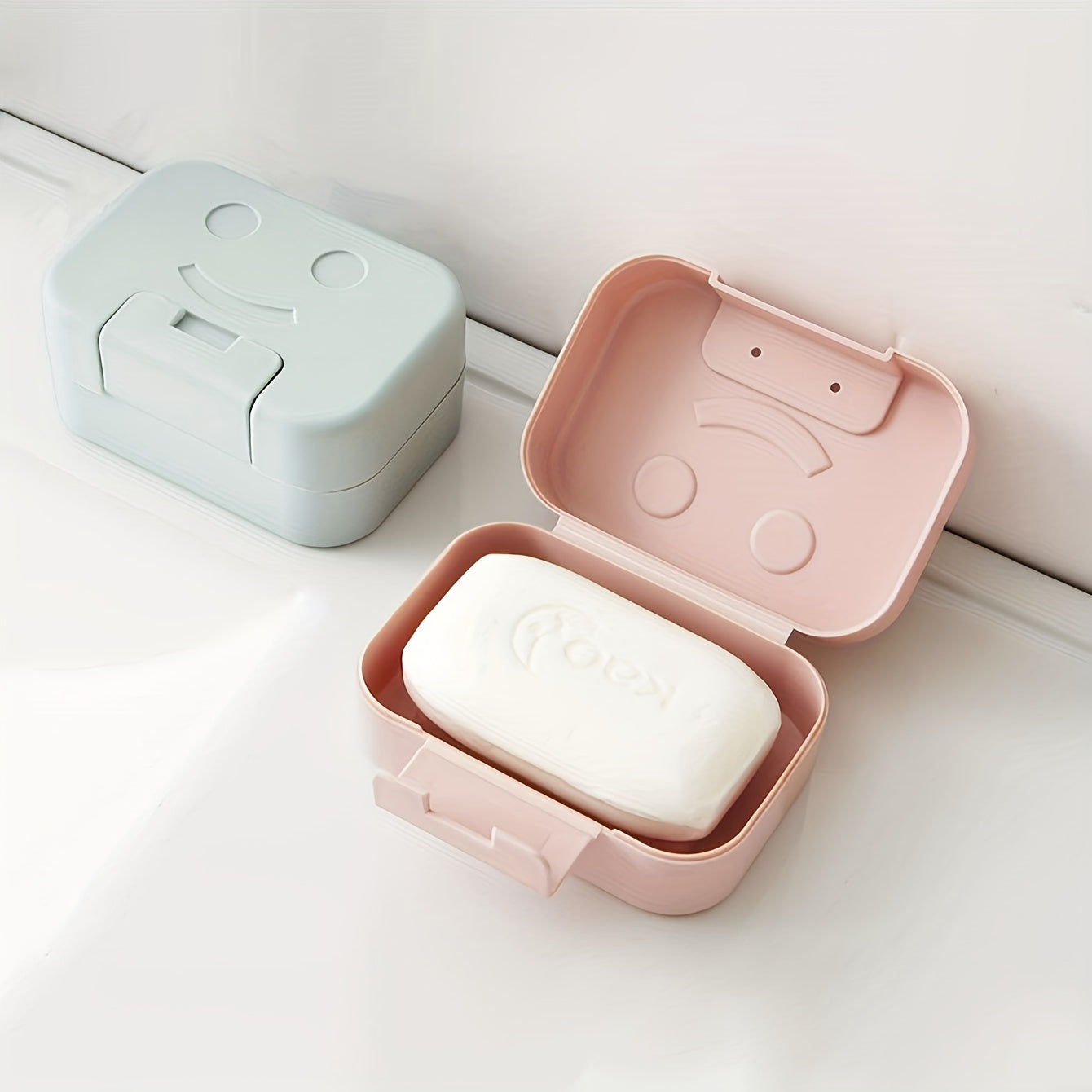 3pcs Rectangle Soap Box Travel Soap Container With Lid
