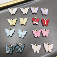 Acrylic Butterfly Alloy Necklace Earrings DIY Jewelry Accessories