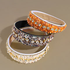 Wide Edge Rhinestone Hair Hoop Baroque Style