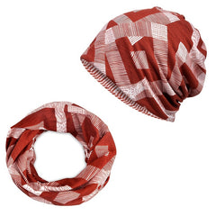 Womens Slouchy Beanie Hat & Infinity Scarf Set for Sports