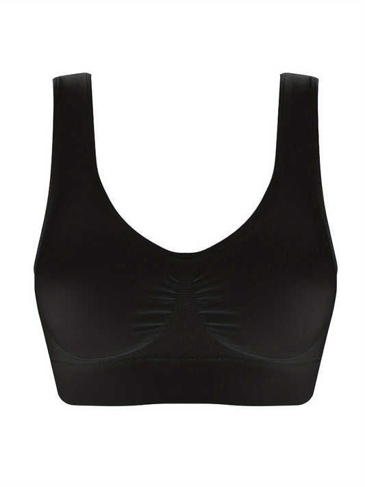 2pcs Wirefree Sports Bra Yoga Crop Top Women's Activewear