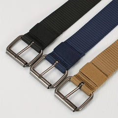 Men's Canvas Belt Pin Buckle Belt Canvas Waistband Outdoor Casual Jeans Belt