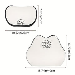 Camellia Car Neck Pillow Memory Foam Waist Cushion for Comfortable Sitting